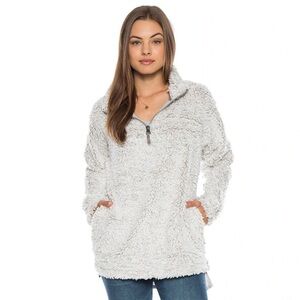 Dylan Sherpa Frosty‎ Tipped Stadium Quarter Zip Pullover Small